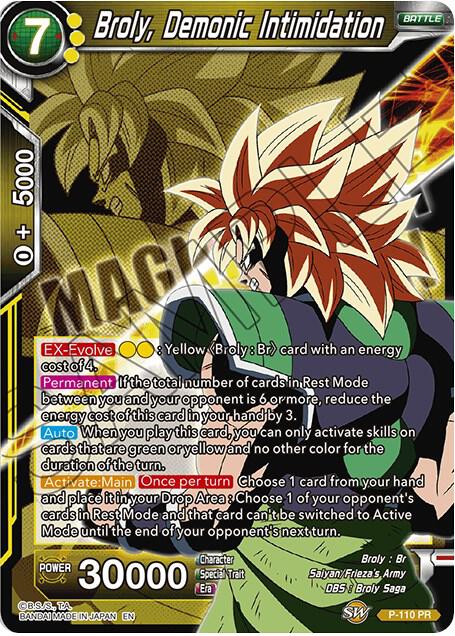 Broly, Demonic Intimidation P-110 Promo