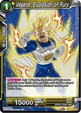 Vegeta, Explosion of Fury BT8-071 Common