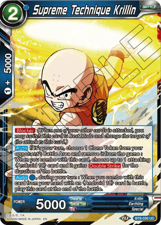 Supreme Technique Krillin BT8-030 Uncommon
