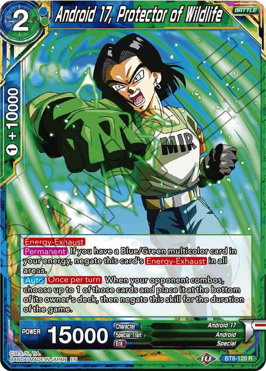 Android 17, Protector of Wildlife BT8-120 Rare