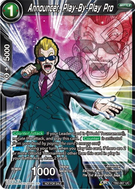 Announcer, Play-By-Play Pro (Event Pack 05) TB2-067 Promo