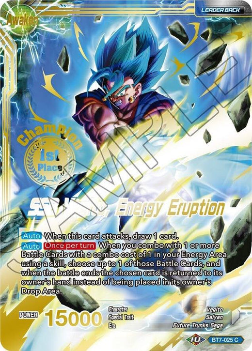 Son Goku & Vegeta // SSB Vegito, Energy Eruption (Championship Final 2019) (1st Place) BT7-025_PR Promo