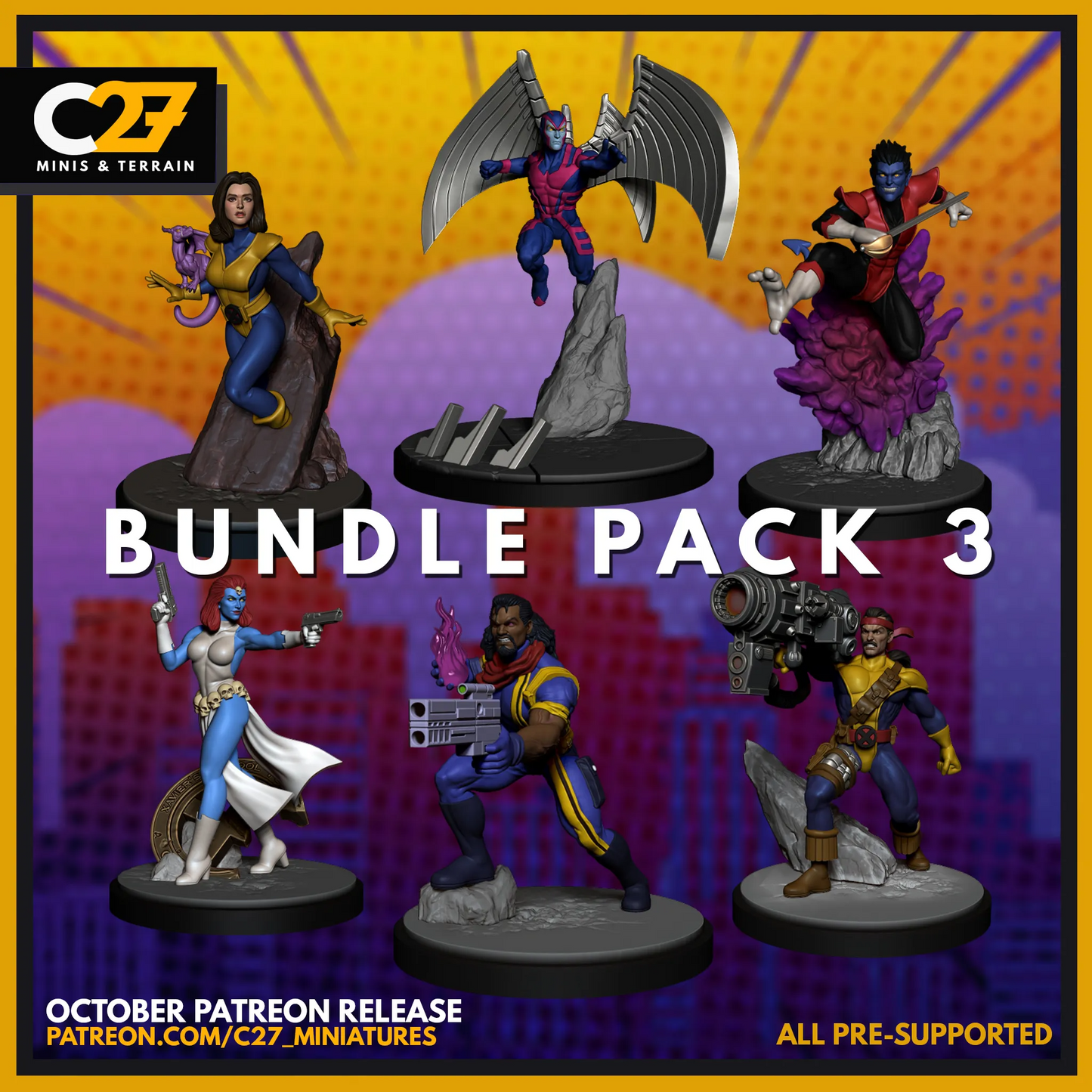 C27 Minis & Terrain October 2021 Release: Ultimate X-Men Villains and Heroes Collection – Apocalypse, Archangel, Bishop, Forge, Mystique, Nightcrawler, Shadowcat