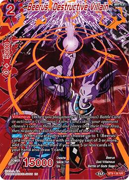 Beerus, Destructive Villain BT8-126 Ignoble Villain Rare