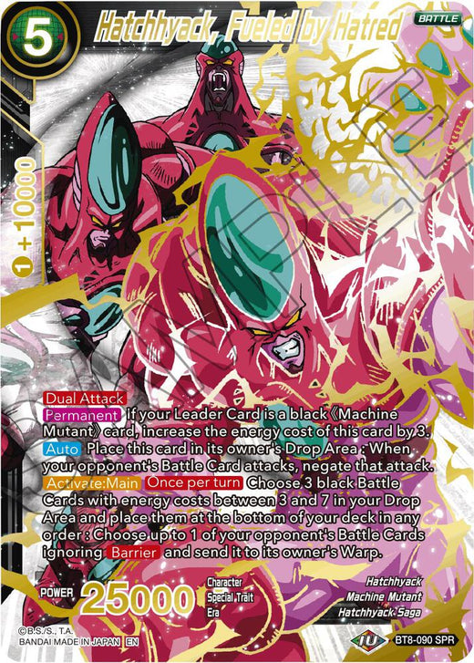 Hatchhyack, Fueled by Hatred (SPR) BT8-090 Special Rare