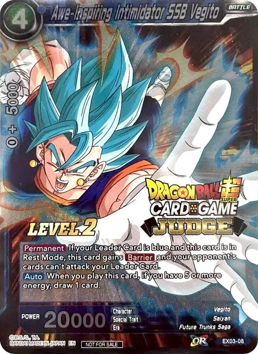 Awe-Inspiring Intimidator SSB Vegito (Level 2) EX03-08 Promo