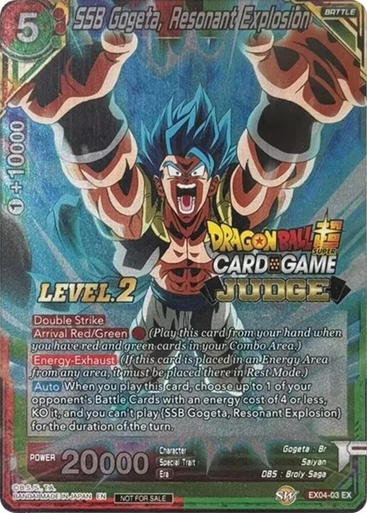 SSB Gogeta, Resonant Explosion (Level 2) EX04-03 Promo