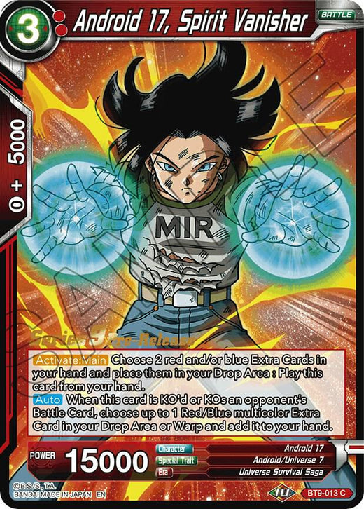 Android 17, Spirit Vanisher BT9-013 Common
