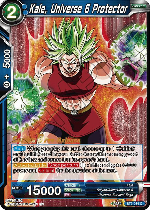 Kale, Universe 6 Protector BT9-034 Common