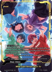 What Each Person Must Do (SR) | SSSS.GRIDMAN | SR | Unspecified | #S-UB-C05/SR12EN