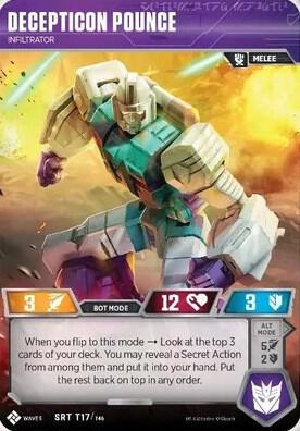 Decepticon Pounce - Infiltrado T17 Super Rara