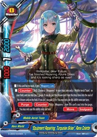 "Equipment Repairing, Turquoise Skies", Rana Colette | Buddy Again Vol.2 ~Super Buddy War EX~ | U | Normal | #S-UB05/0049EN