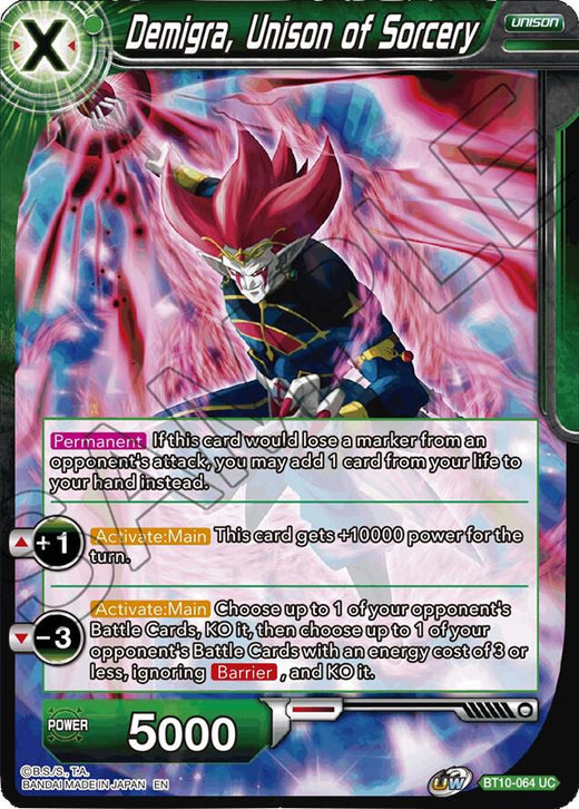 Demigra, Unison of Sorcery BT10-064 Uncommon