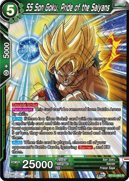 SS Son Goku, Pride of the Saiyans BT10-065 Rare