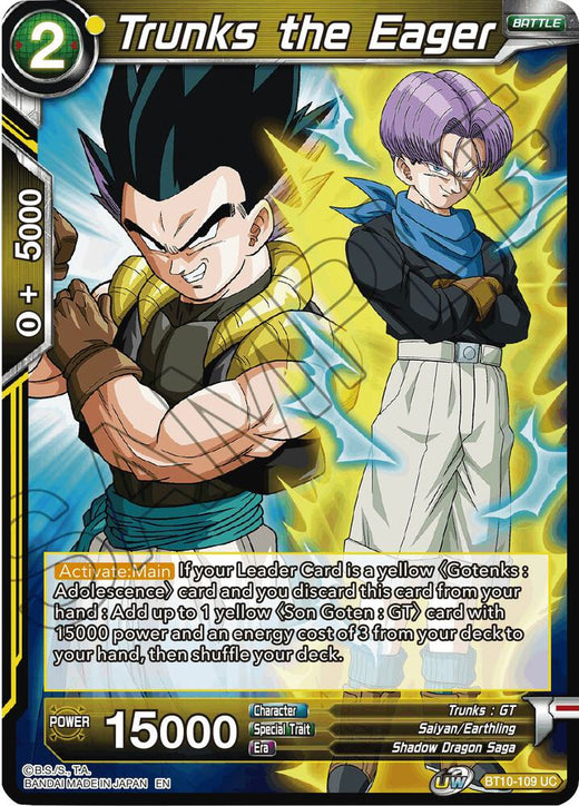 Trunks the Eager BT10-109 Uncommon
