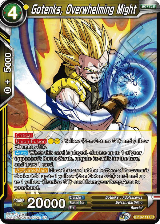 Gotenks, Overwhelming Might BT10-111 Uncommon
