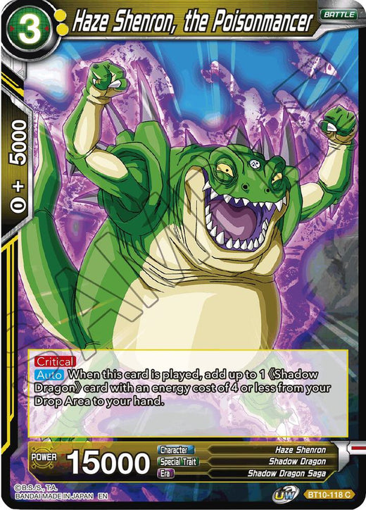 Haze Shenron, the Poisonmancer BT10-118 Common