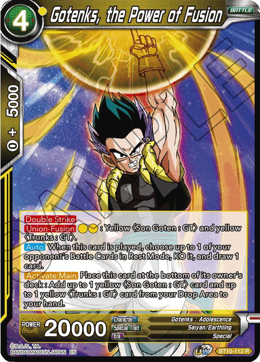 Gotenks, the Power of Fusion BT10-112 Rare