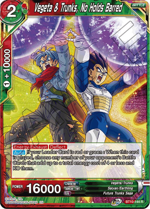 Vegeta & Trunks, No Holds Barred BT10-144 Rare