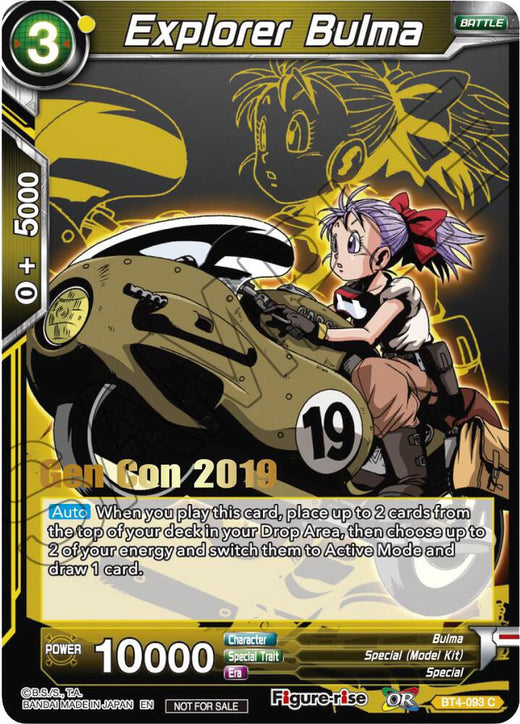 Explorer Bulma (Gen Con 2019) BT4-093_PR Promo Foil