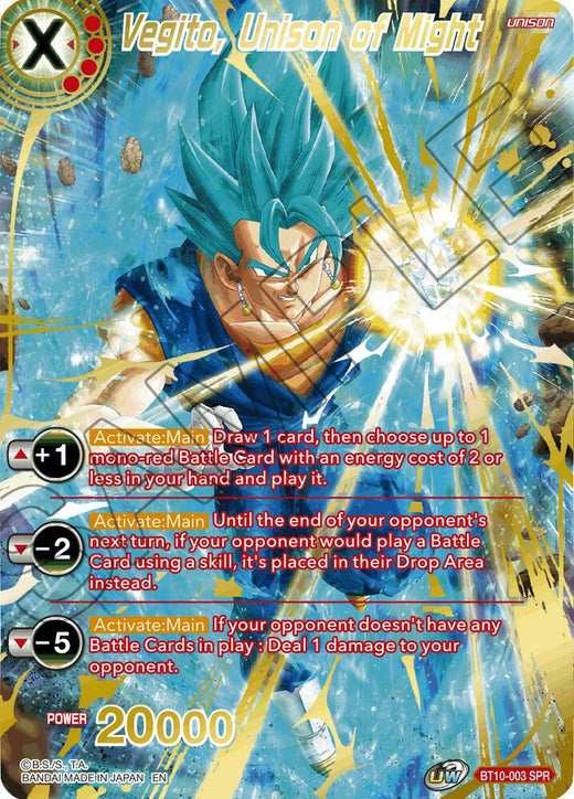Vegito, Unison of Might (SPR) BT10-003 Special Rare