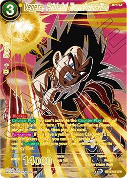 Vegeta, Prideful Transformation (SPR) BT10-105 Special Rare