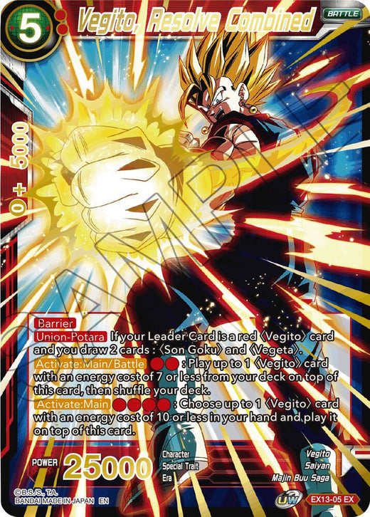 Vegito, Resolve Combined EX13-05 Expansion Rare