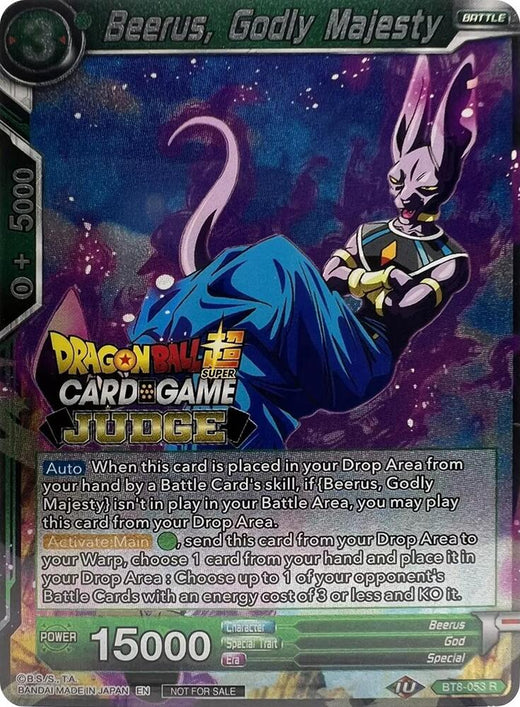Beerus, Godly Majesty BT8-053 Promo