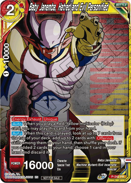 Baby Janemba, Hatred and Evil Personified P-242 Promo