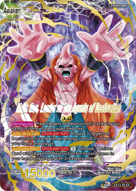 Babidi, Leader of the Agents of Destruction // Majin Buu, Leader of the Agents of Destruction EX13-29 Expansion Rare