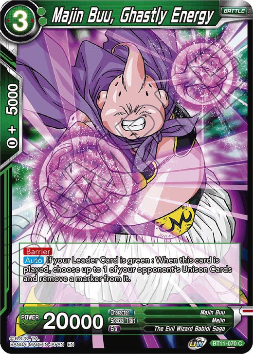 Majin Buu, Ghastly Energy BT11-070 Common