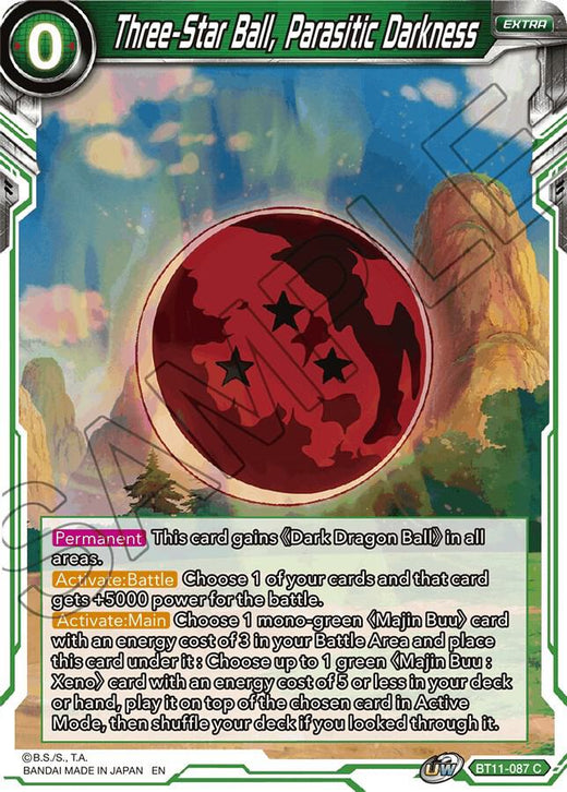Three-Star Ball, Parasitic Darkness BT11-087 Common