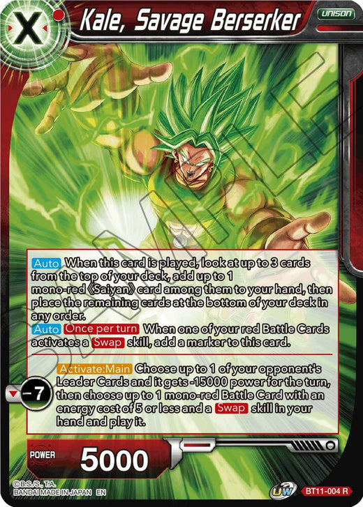 Kale, Savage Berserker BT11-004 Rare