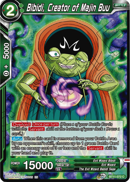 Bibidi, Creator of Majin Buu BT11-072 Common