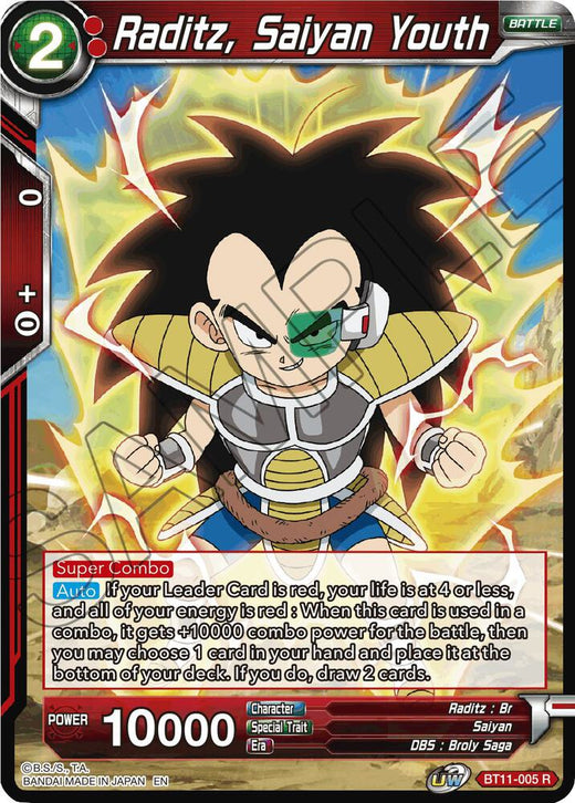 Raditz, Saiyan Youth BT11-005 Rare
