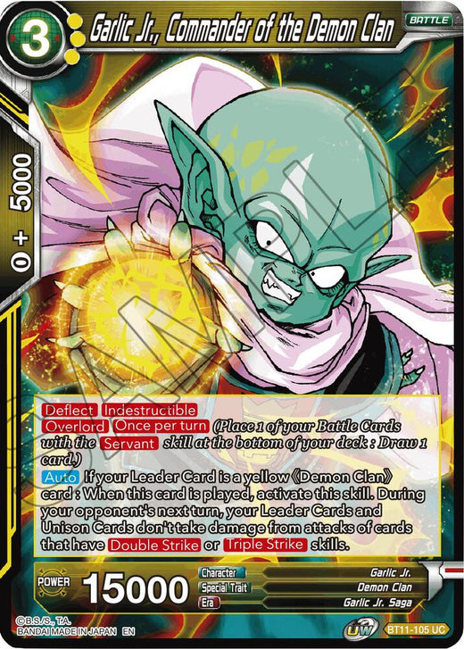 Garlic Jr., Commander of the Demon Clan BT11-105 Uncommon