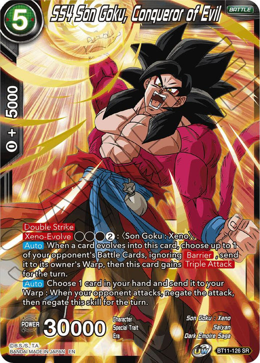 SS4 Son Goku, Conqueror of Evil BT11-126 Super Rare