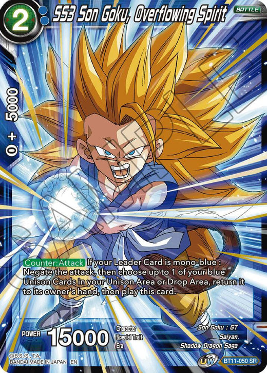 SS3 Son Goku, Overflowing Spirit BT11-050 Super Rare