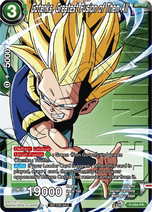 Gotenks, Greatest Fusion of Them All (Winner Stamped) P-254 Promo