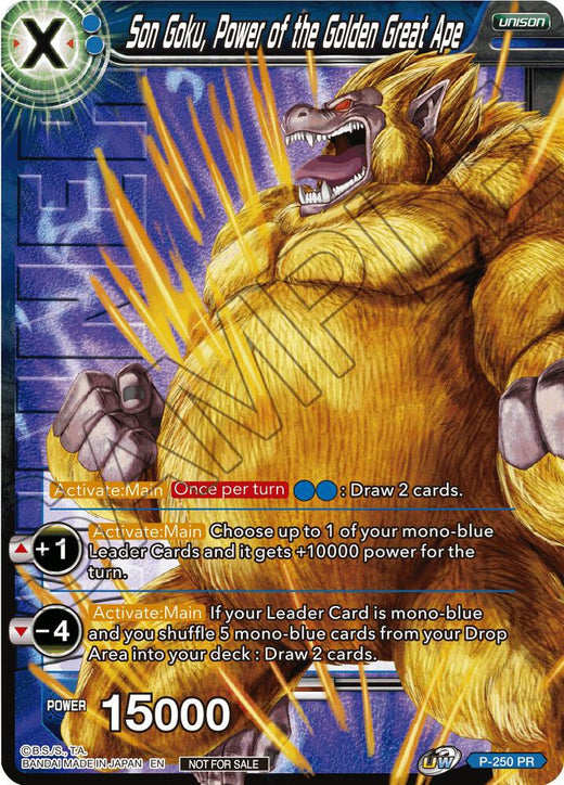 Son Goku, Power of the Golden Great Ape (Winner Stamped) P-250 Promo