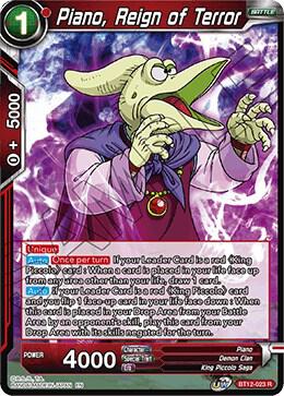 Piano, Reign of Terror BT12-023 Rare