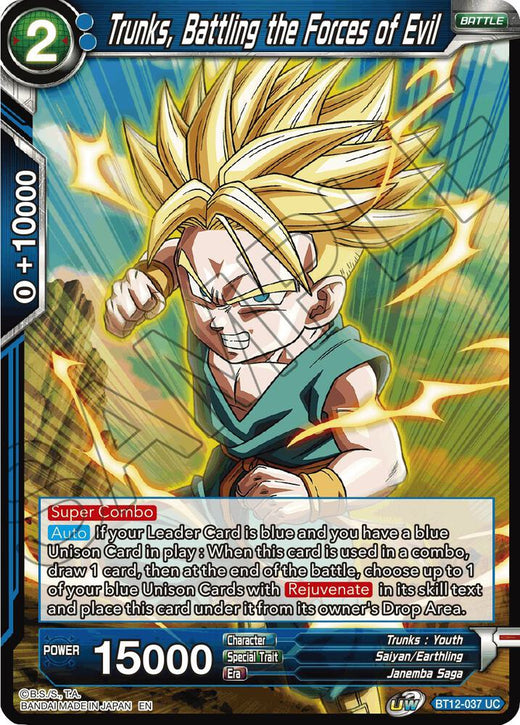 Trunks, Battling the Forces of Evil BT12-037 Uncommon