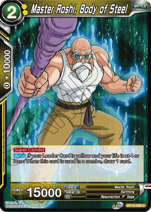 Master Roshi, Body of Steel BT12-096 Common