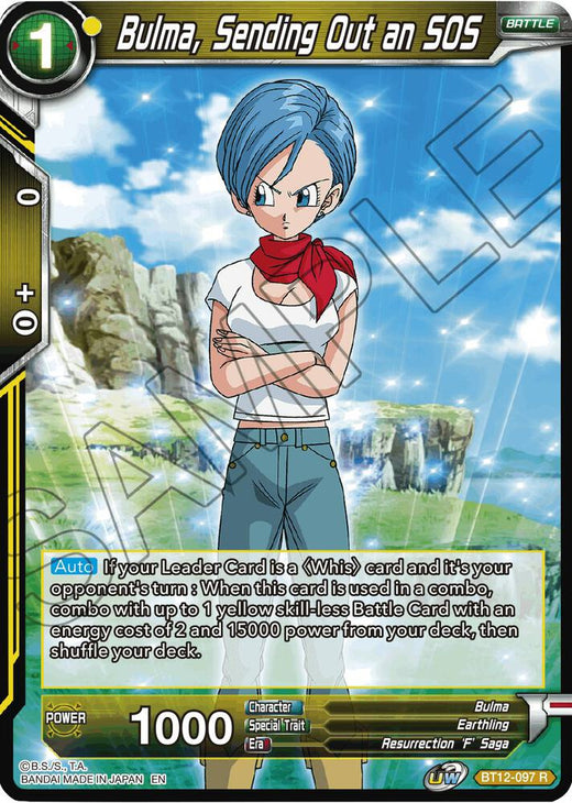 Bulma, Sending Out an SOS BT12-097 Rare