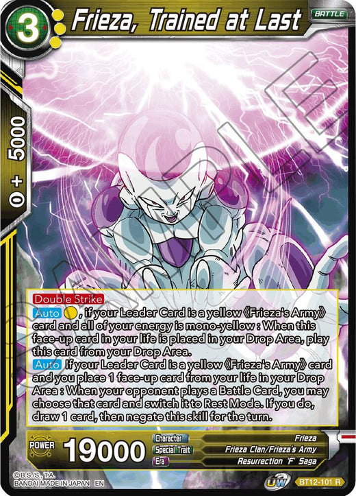 Frieza, Trained at Last BT12-101 Rare