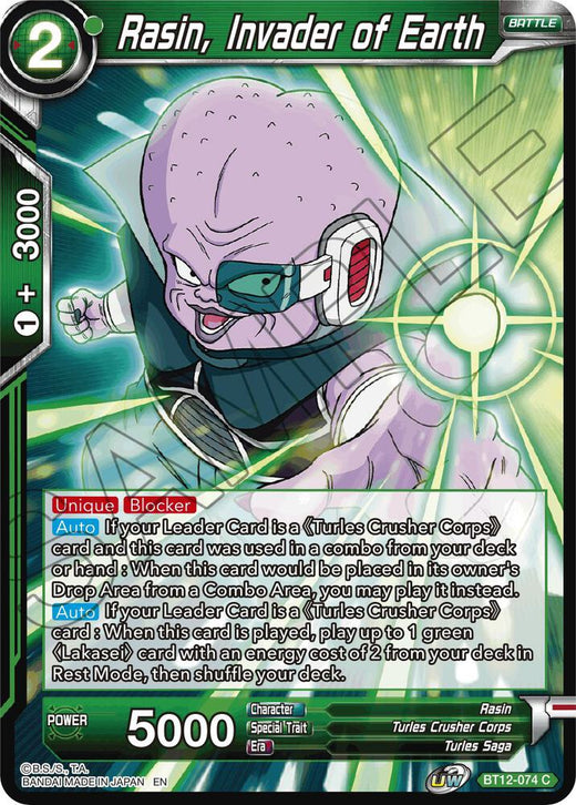 Rasin, Invader of Earth BT12-074 Common