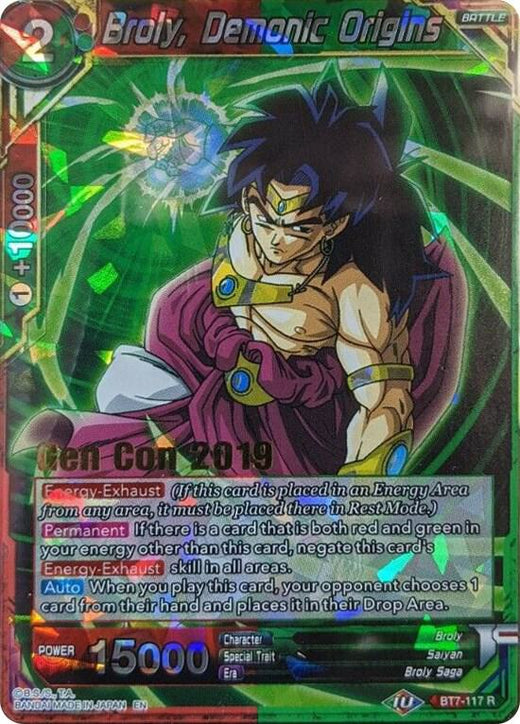 Broly, Demonic Origins (Gen Con 2019) BT7-117 Rare