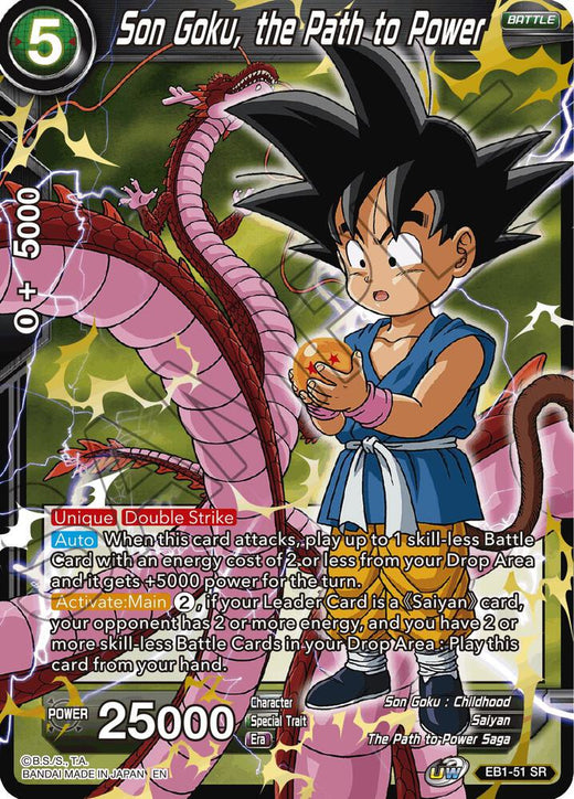Son Goku, the Path to Power EB1-51 Super Rare