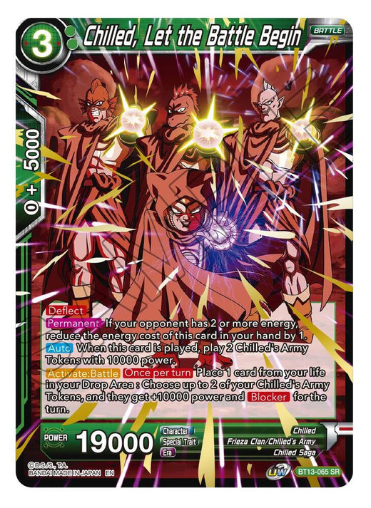 Chilled, Let the Battle Begin BT13-065 Super Rare