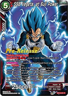 SSB Vegeta, at Full Power BT13-021 Rare